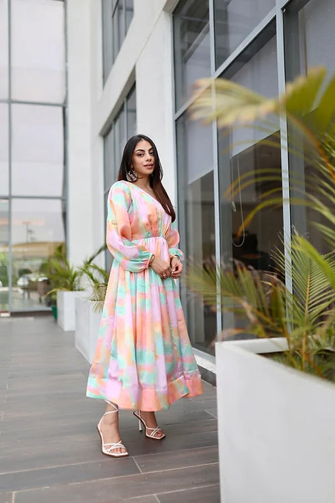 Myra Colorful Fusion Dress